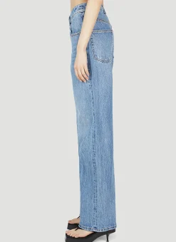 Washed Straight Leg Jeans