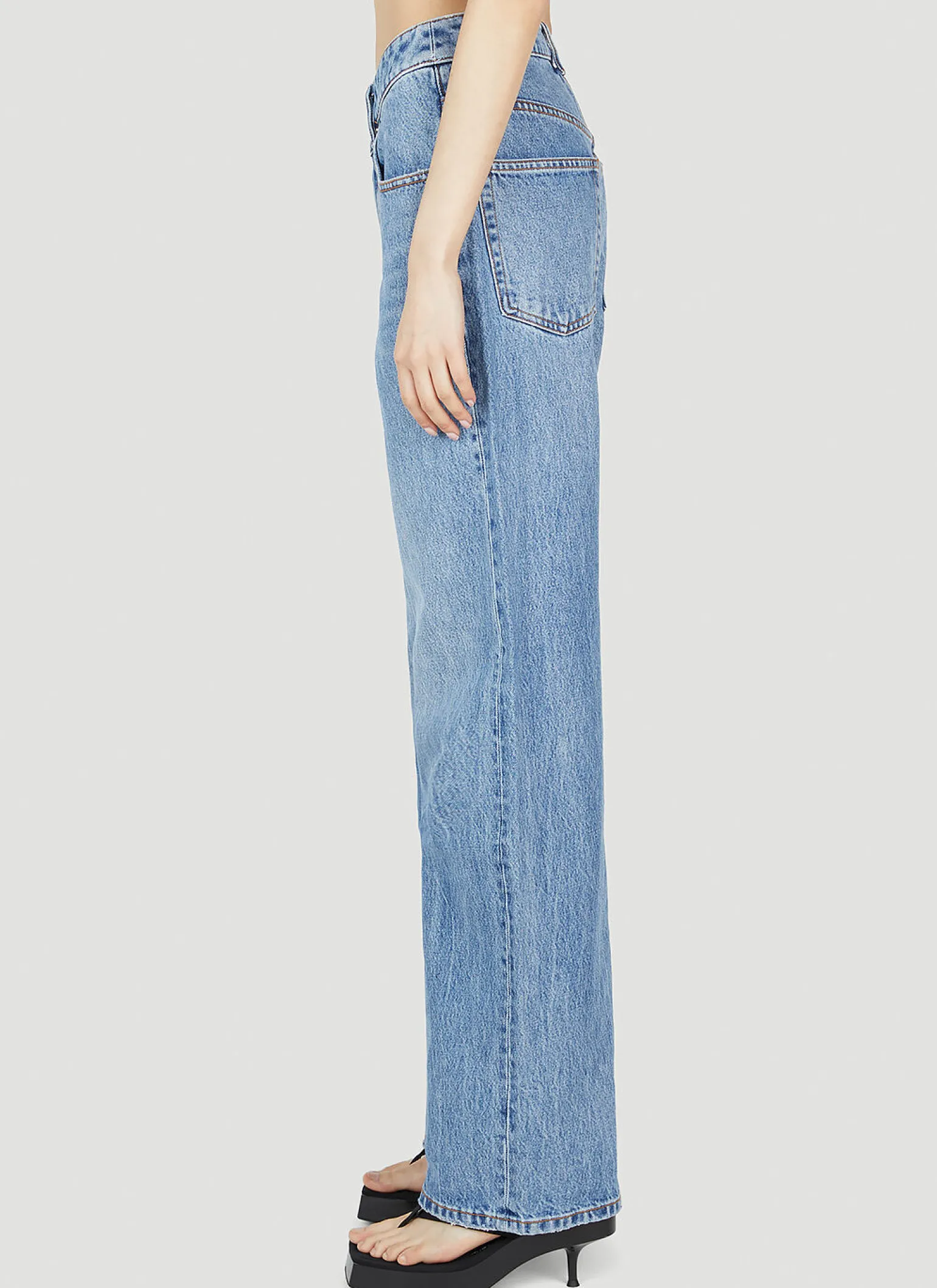 Washed Straight Leg Jeans