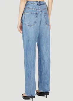 Washed Straight Leg Jeans