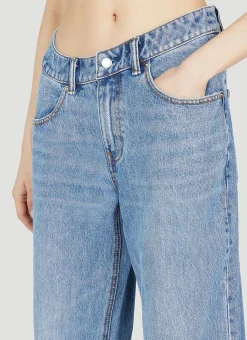 Washed Straight Leg Jeans