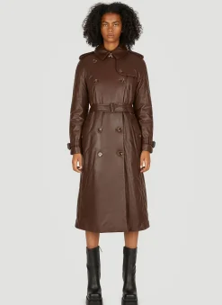 Waterloo Padded Leather Trench Coat