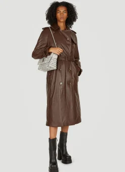 Waterloo Padded Leather Trench Coat