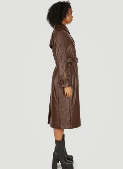 Waterloo Padded Leather Trench Coat