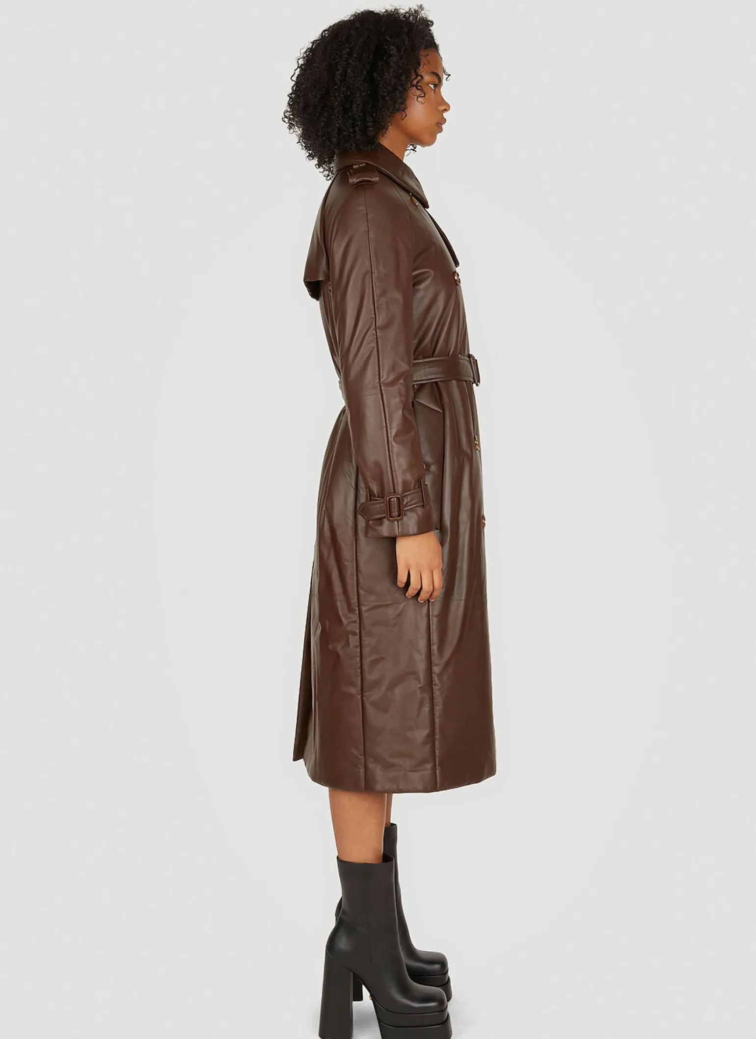 Waterloo Padded Leather Trench Coat