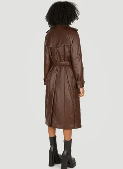 Waterloo Padded Leather Trench Coat