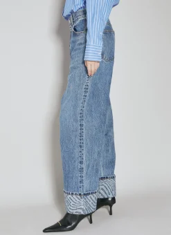 Wave Cuff Wide Jeans