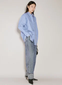 Wave Cuff Wide Jeans