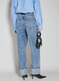 Wave Cuff Wide Jeans