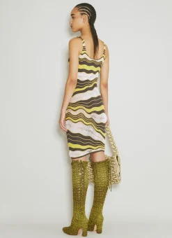 Wave Knit Midi Dress