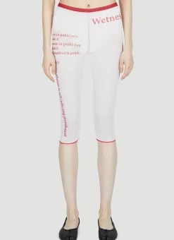 Wet Script Biker Shorts