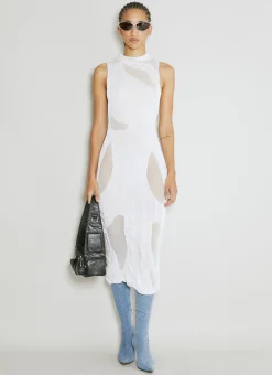 Wetlook Knit Midi Dress