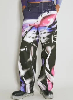 Wide Leg Graphic Pants