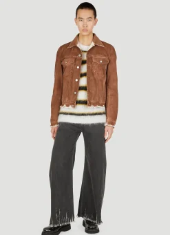 Wide Leg Raw Hem Jeans