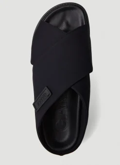 Wide Welt Crossover Sandals