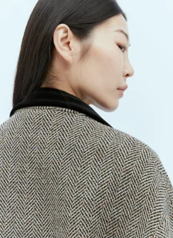 Wool Boucle Herringbone Jacket