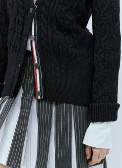 Wool Cable Knit Cardigan
