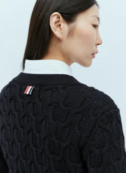 Wool Cable Knit Cardigan