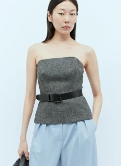 Wool Flannel Bustier Top