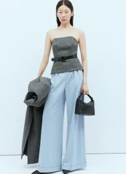 Wool Flannel Bustier Top