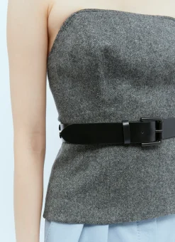 Wool Flannel Bustier Top