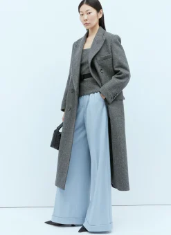 Wool Jersey Wide Leg Pants