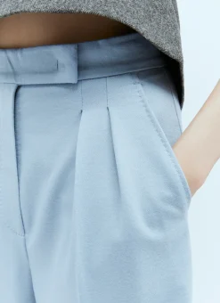 Wool Jersey Wide Leg Pants