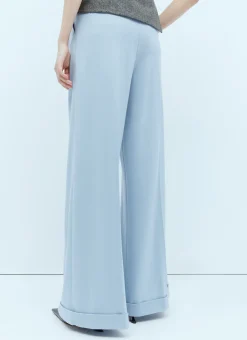 Wool Jersey Wide Leg Pants