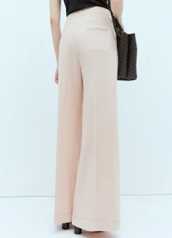 Wool Jersey Wide Leg Pants