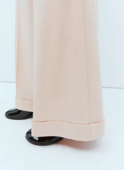 Wool Jersey Wide Leg Pants