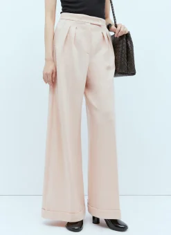 Wool Jersey Wide Leg Pants
