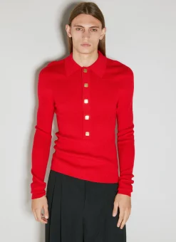 Wool Knit Polo Shirt