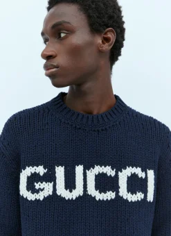 Wool Logo Intarsia Sweater