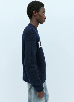 Wool Logo Intarsia Sweater