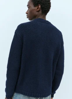 Wool Logo Intarsia Sweater