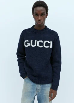 Wool Logo Intarsia Sweater