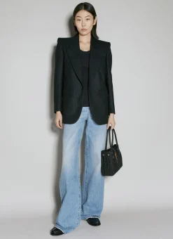 Wool Pinstripe Blazer