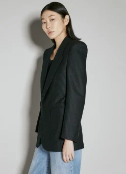 Wool Pinstripe Blazer