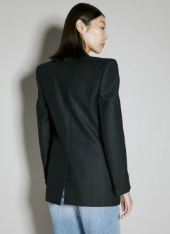 Wool Pinstripe Blazer