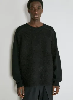 Wool-And-Mohair-Blend Knit Sweater