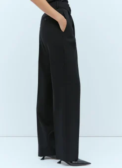 Wool-Blend Tailored Pants