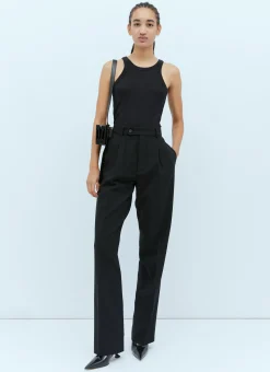 Wool-Blend Tailored Pants