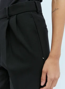 Wool-Blend Tailored Pants