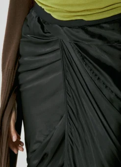 Wrap Satin Midi Skirt