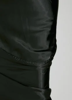 Wrap Satin Midi Skirt
