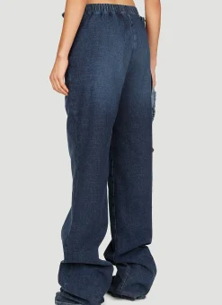 Wraparound Denim Pants