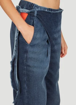 Wraparound Denim Pants