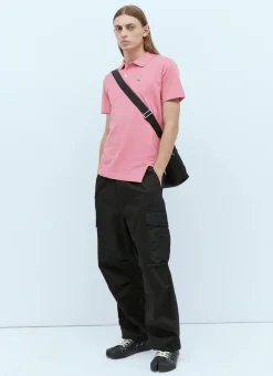 X Lacoste Logo Embroidery Twisted Polo Shirt
