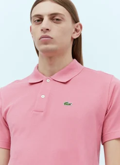 X Lacoste Logo Embroidery Twisted Polo Shirt