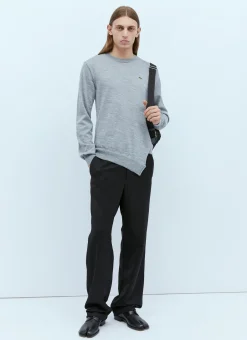 X Lacoste Logo Embroidery Twisted Sweater