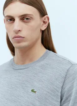 X Lacoste Logo Embroidery Twisted Sweater